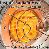 Propane Tank Top Single Heater 1-Burner 10K-15K BTU